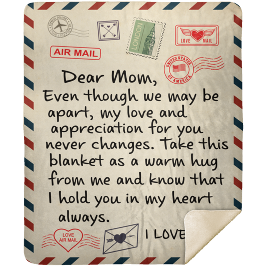 Dear Mom | Premium Mink Sherpa Blanket 50x60